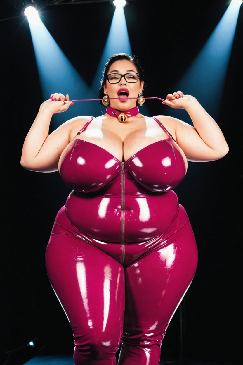 Luxury Earrings, Japanese, Plump Large Lips BBW AI Porn