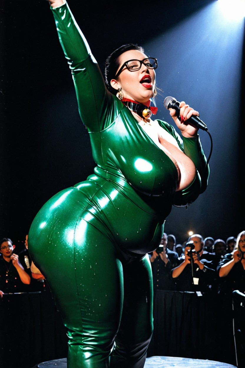 Vista Lateral, Spotlight On A Dark Stage, Hyperrealistic Details Porno BBW IA