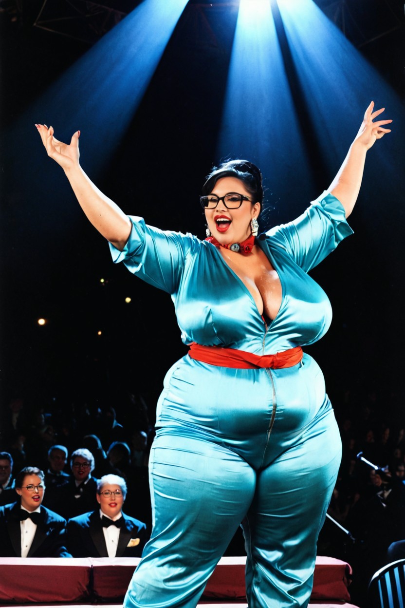 Clothed Meaty Thighs, Waist Shot, Female Opera Singer BBW AI Porn