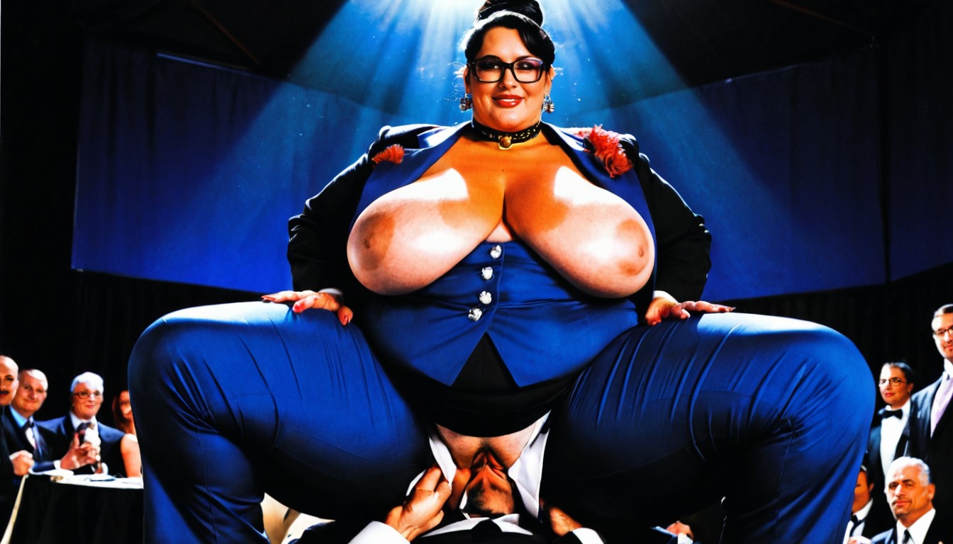 Large Stage, Only The Stage Is Bright, Du Bas Vers Le Haut Porno IA BBW