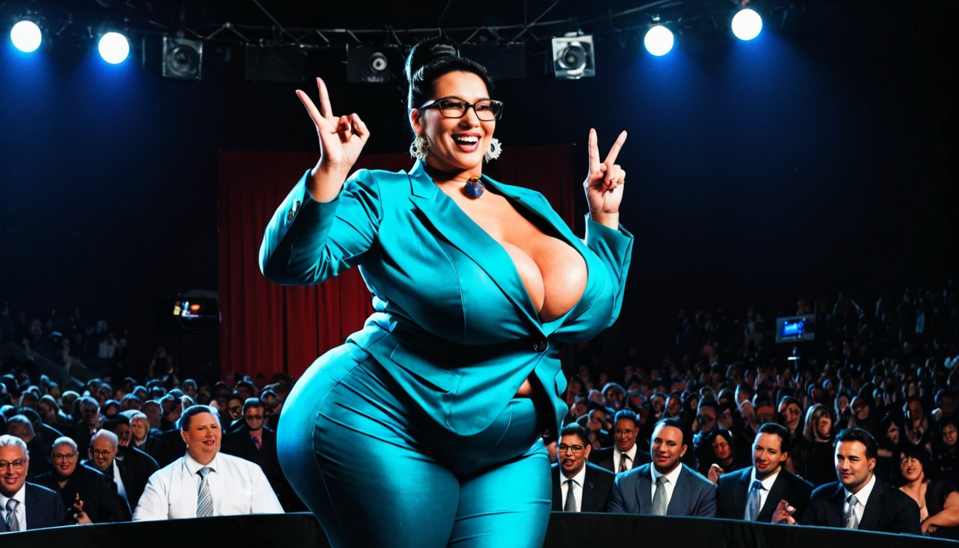 Plump Large Lips, Calm Appearance, Fully Clothed BBW AI 야짤
