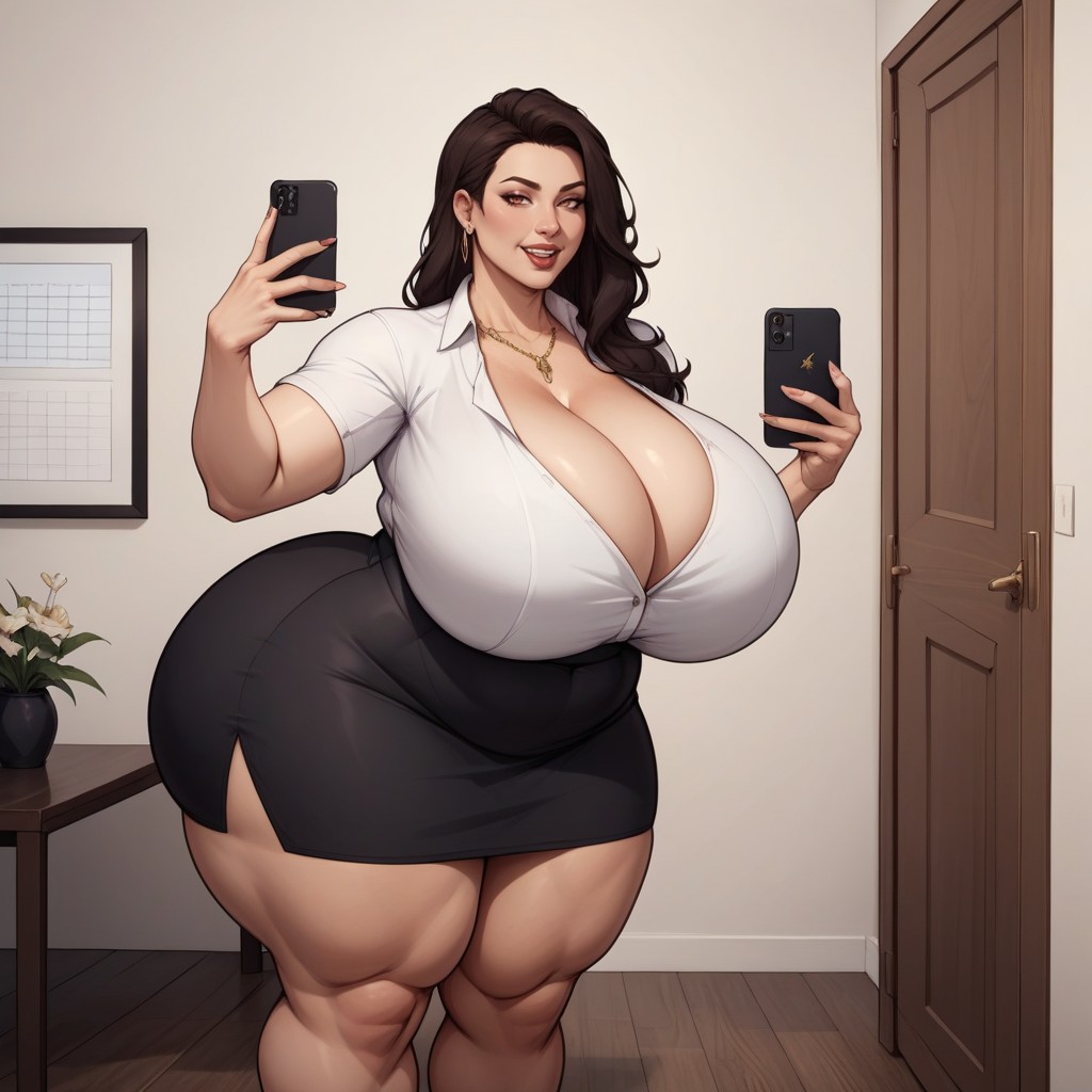 D Hentai, Cleavage, Thick Thighs BBW AI Porn