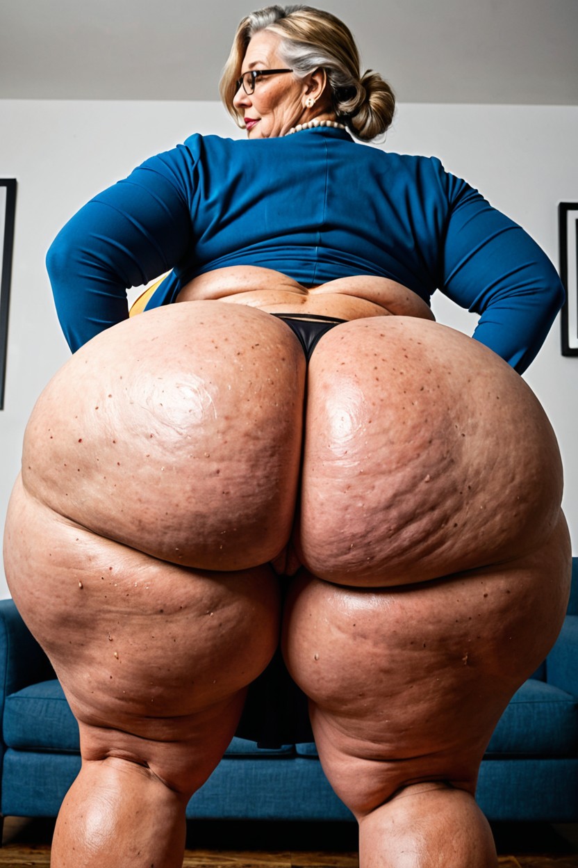 Lots Of Jewellery, Light Brown Pussy, Gigantic Fat Ass BBW AI Porn