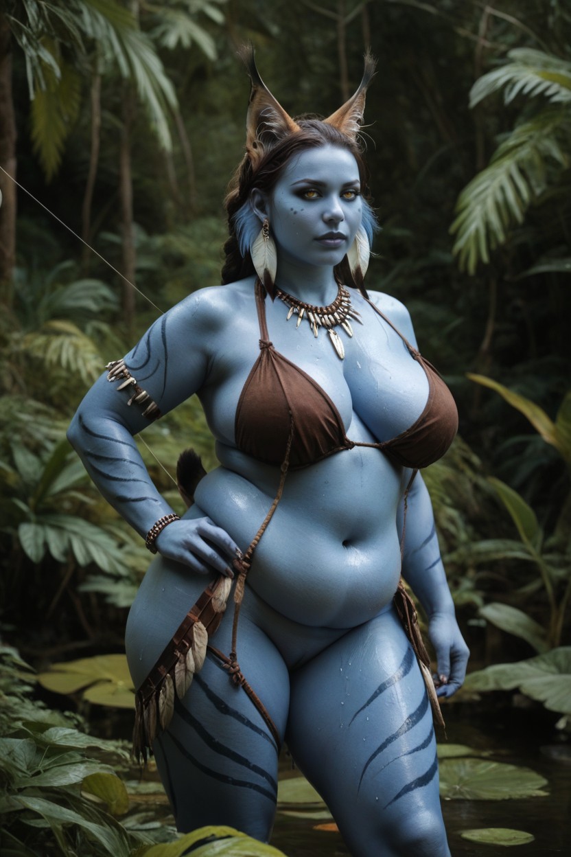 Cul Énorme, Cosplay, Wet Oiled Skin Porno IA BBW