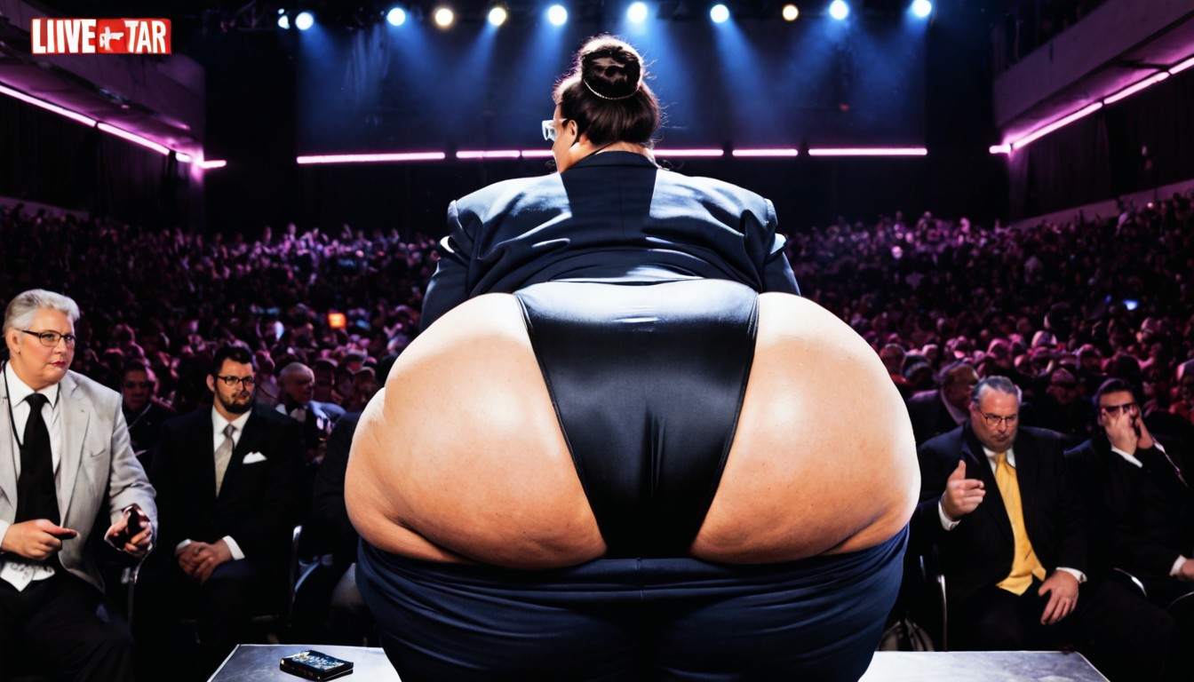 Large Crowd, Thick Black Framed Glasses, 日本人 丰满AI色情