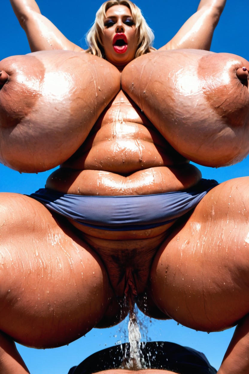 Triste, Ultra Hyper Sagging Massive Breasts, Blusing Porno BBW IA