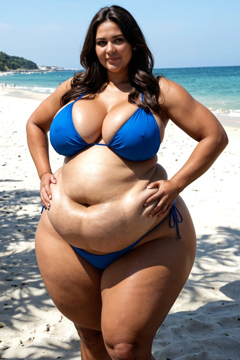 Standing, Ugly, Front View BBW AI Porn