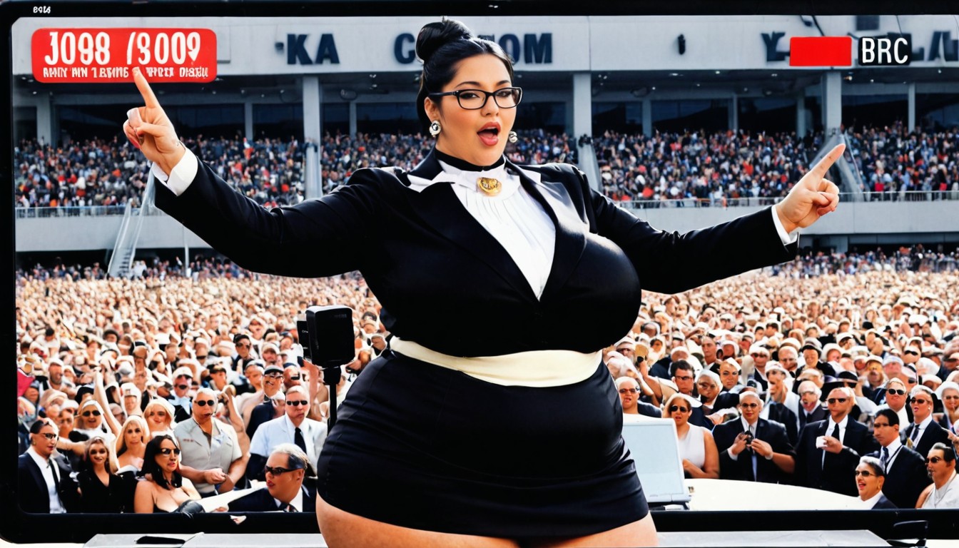 Focus Frame, Look Far Into The Distance, Thick Glossy Lips BBW AI Porn