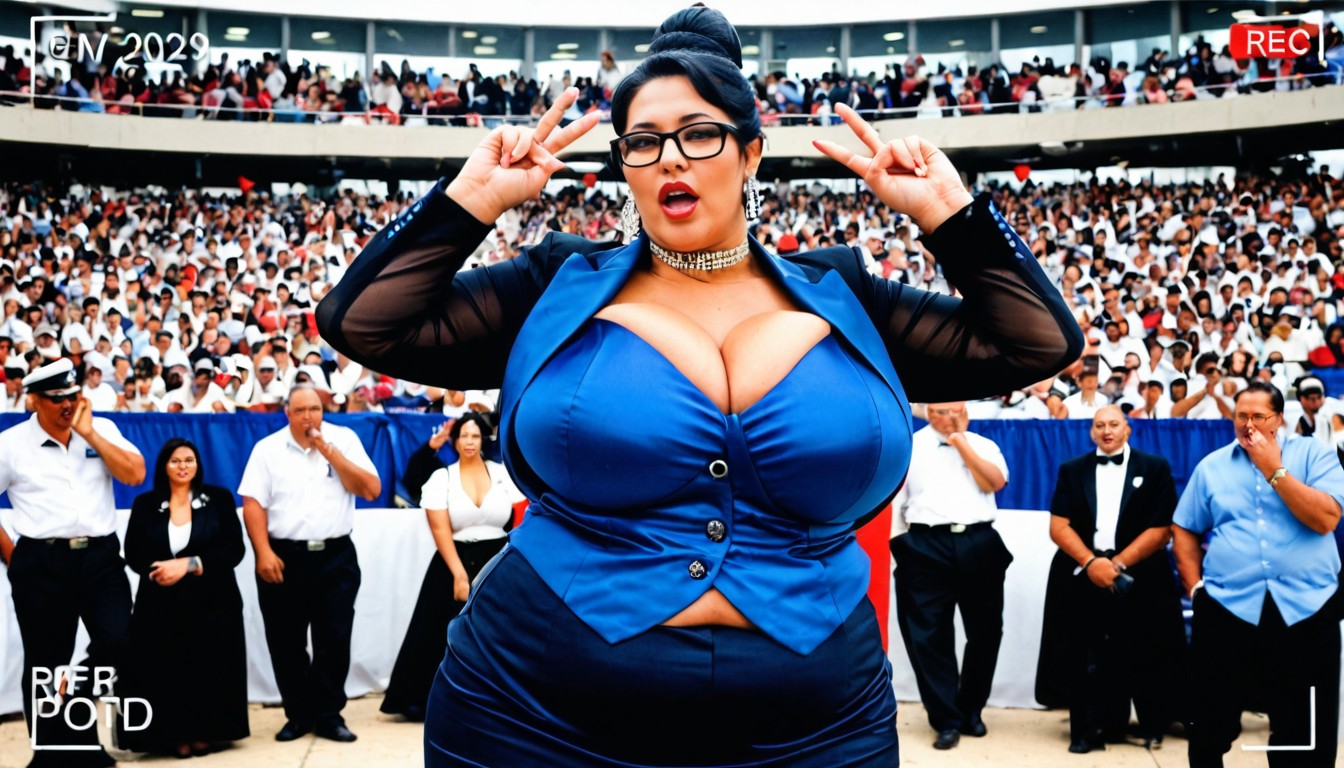 Intellectual, Modest, Clothed Hyper Massive Gigantic Perky Breasts BBW AI Porn
