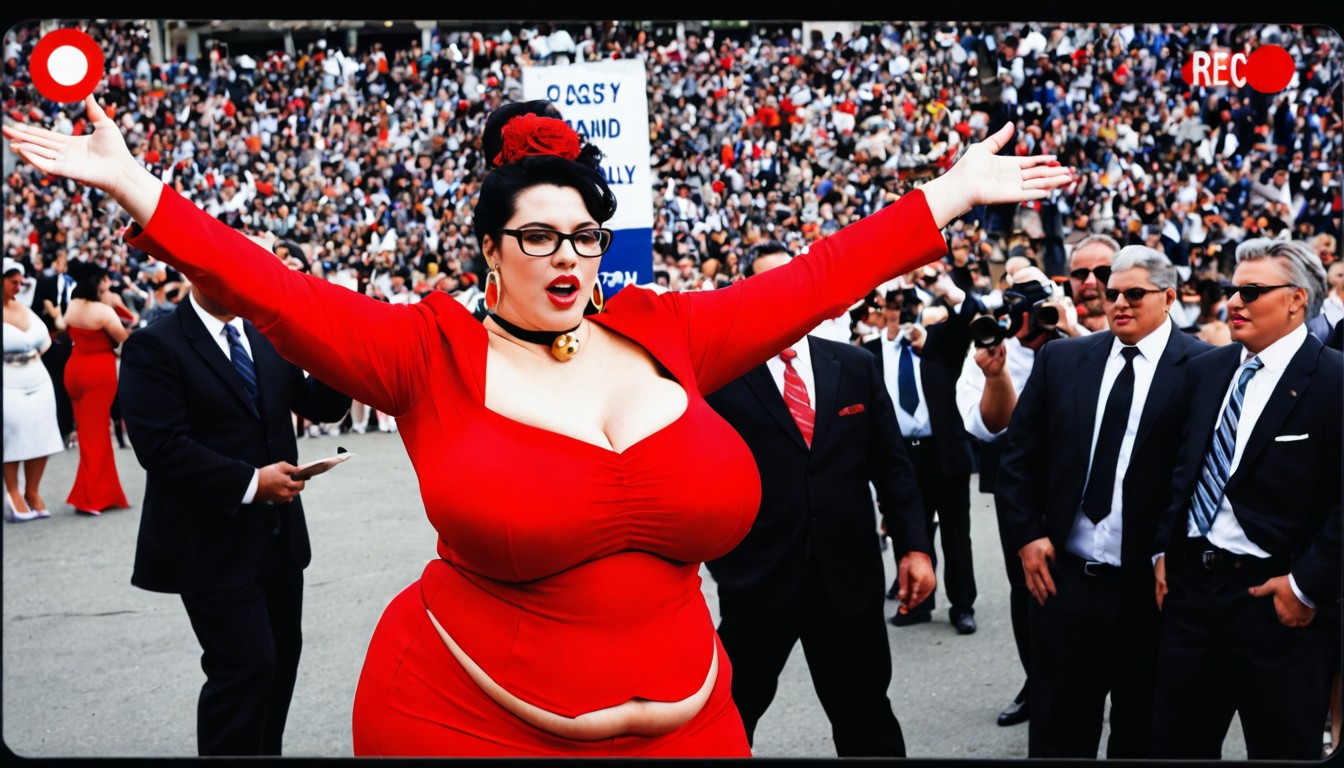 Thick Black Framed Glasses, Full Body, Female Politician BBW AI Porn