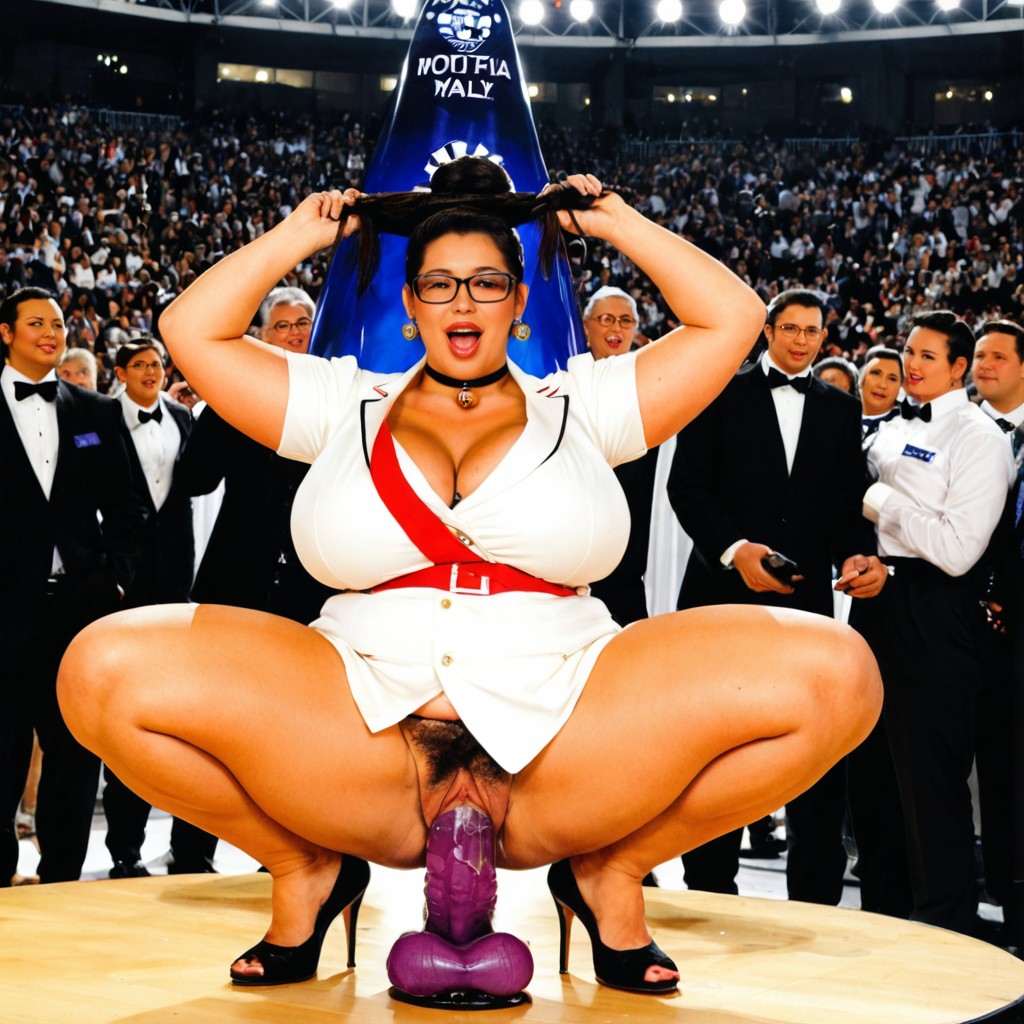 Japanese Woman, Empowering, Slightly Open Mouth BBW AI Porn