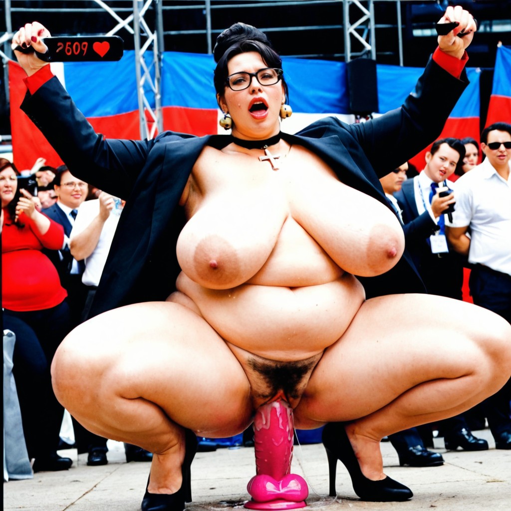 Campaign Speech, Choker With Bell, Lots Of Pussy Juice Flowing Down The Dildo Porno BBW IA