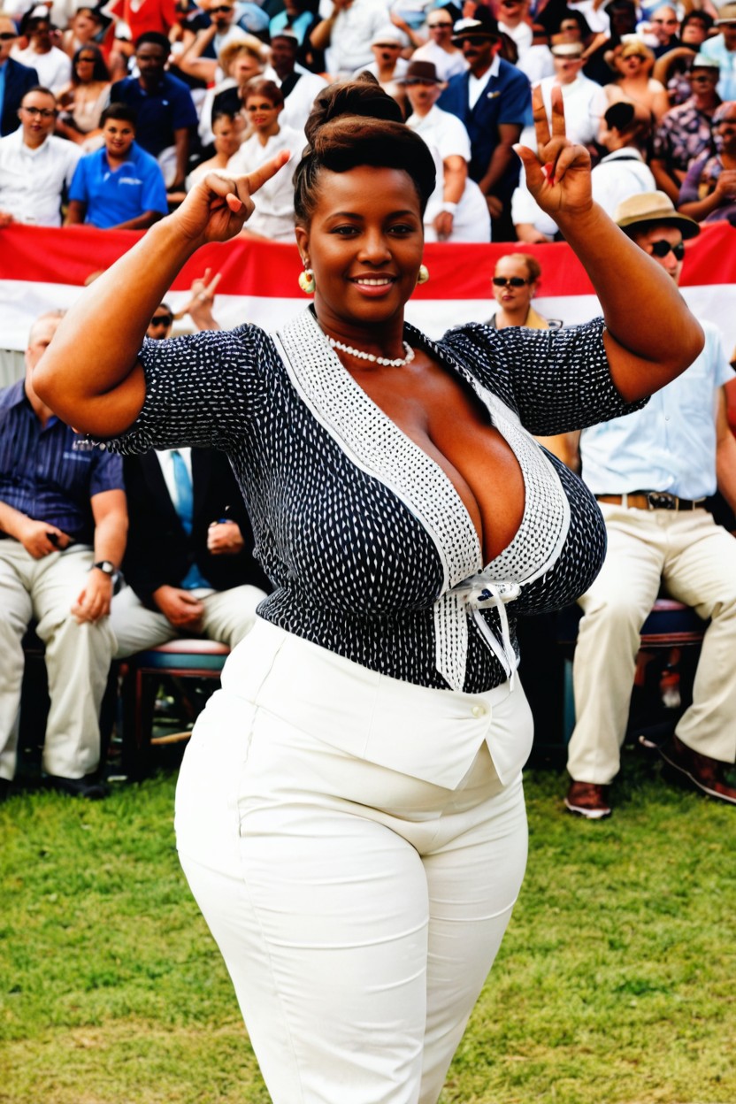 Extremely Large Ass, Plumper, Hand On Hips BBW AI Porn