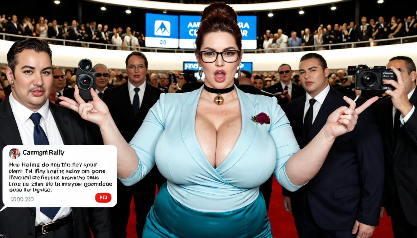 Hyperrealistic Details, Confident Look, Elegant Intelligence Porno BBW IA