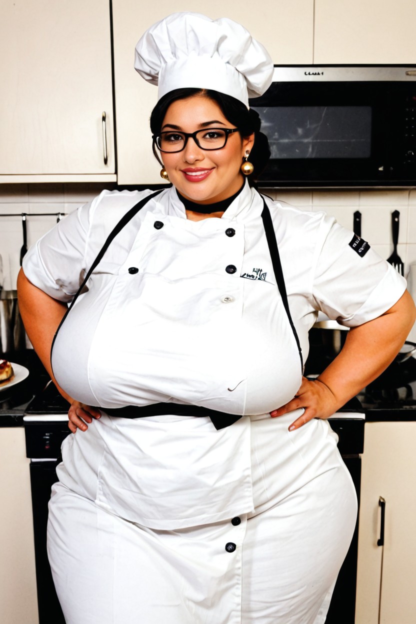 Apron, モデル, Delicious Looking Sweets BBW AIエロ