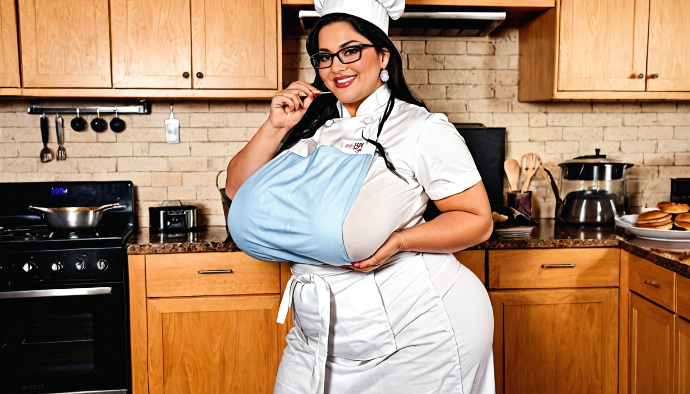 Modelo, Thick Glossy Lips, Cookware Porno IA BBW