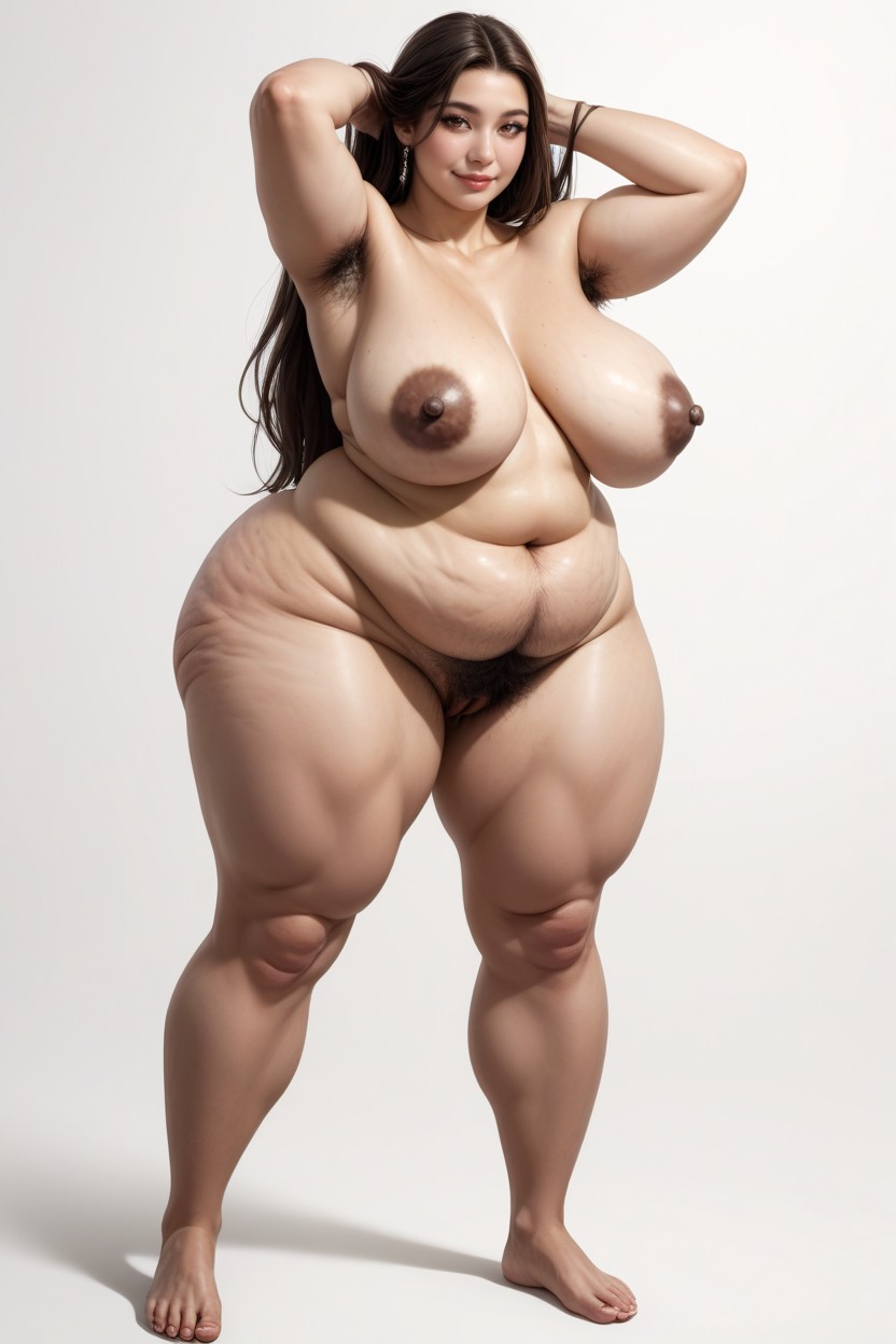 No Muscle Mass, No Muscle Definition At All, Puffy Nipples BBW AI Porn