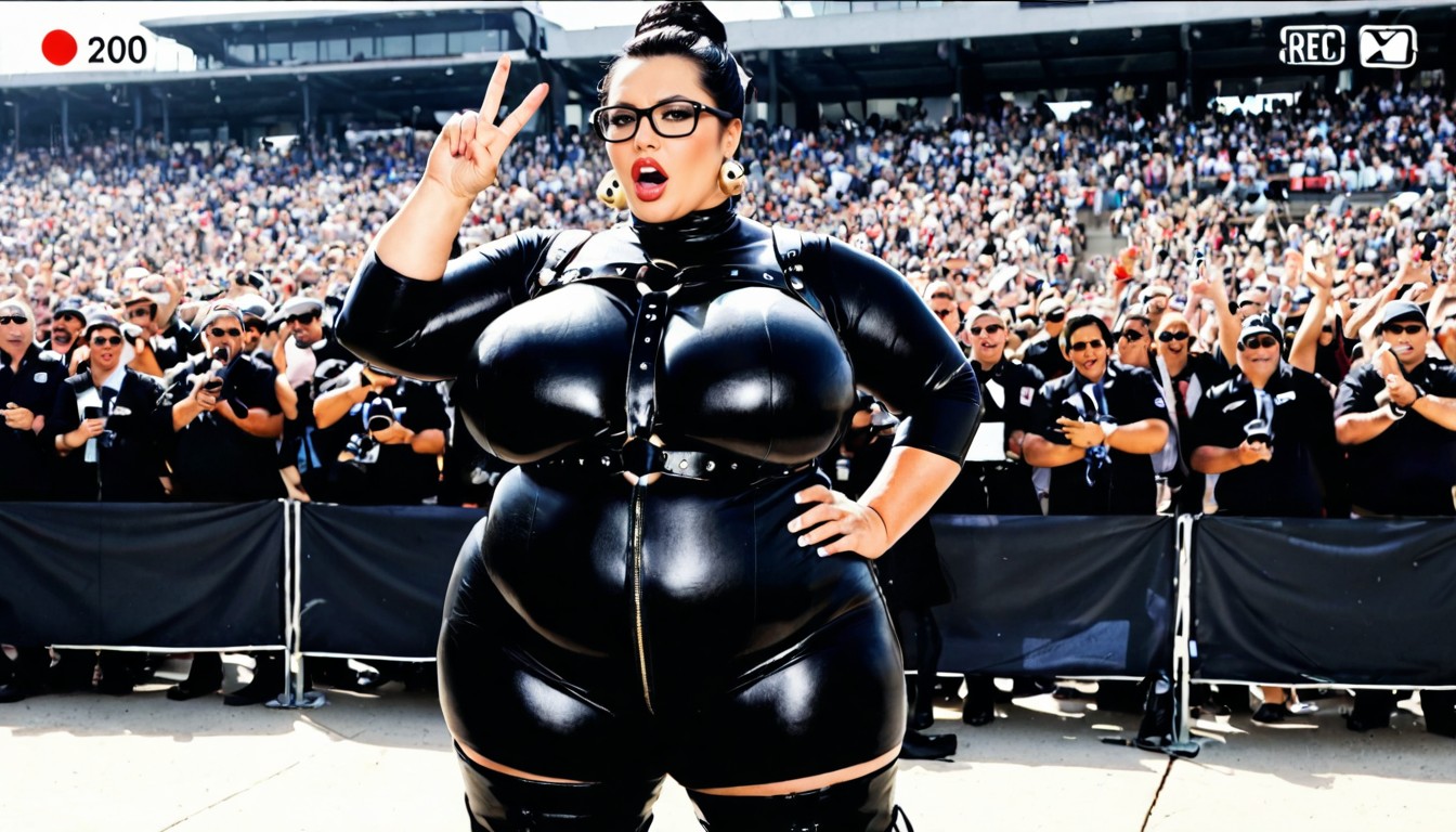 Slightly Open Mouth, Political Rally, Earrings Porno BBW IA