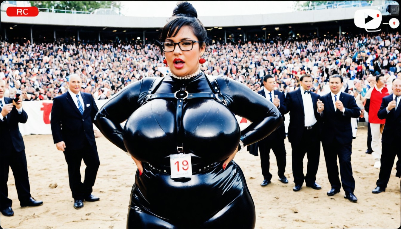 Very Plumper, Side View, Campaign Speech BBW AI Porn