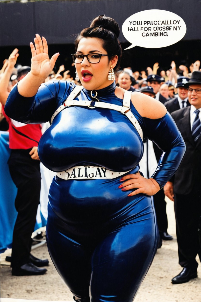 Thigh High Boots, Slightly Open Mouth, Female Politician BBW AI Porn