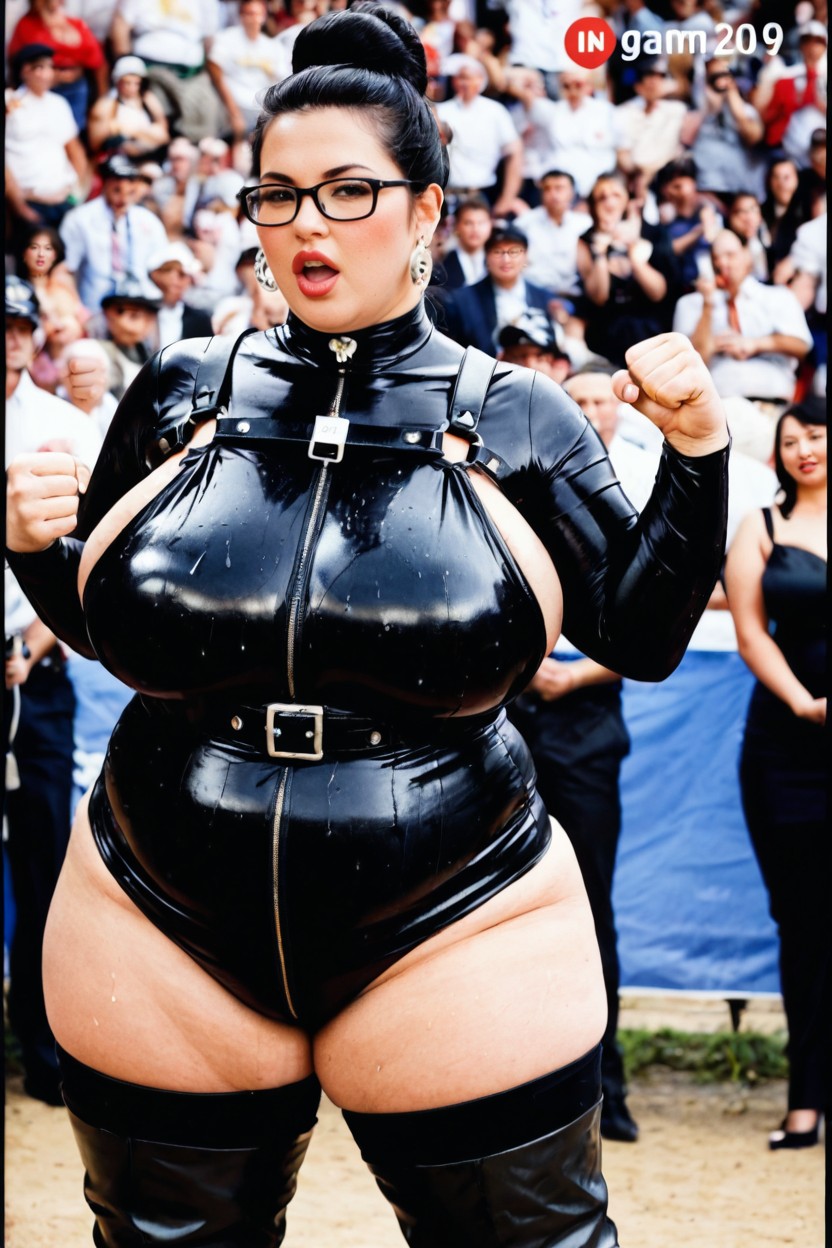Focus Frame, Pumping Her Fist, Political Rally Porno BBW IA