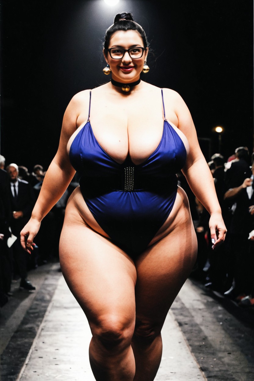 Long Black Hair, Cinematic Fashion Photograph, Extremely Large Ass BBW AI Porn