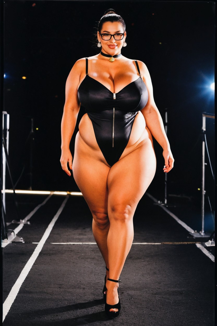 Obese, Crotchless, Earrings BBW AI Porn