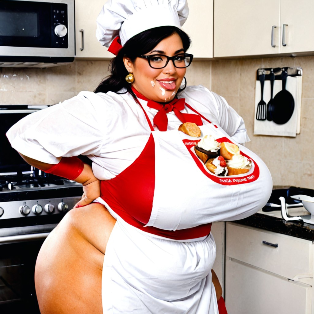 Japanese Woman, Plumper, Smiling Slightly BBW AI Porn