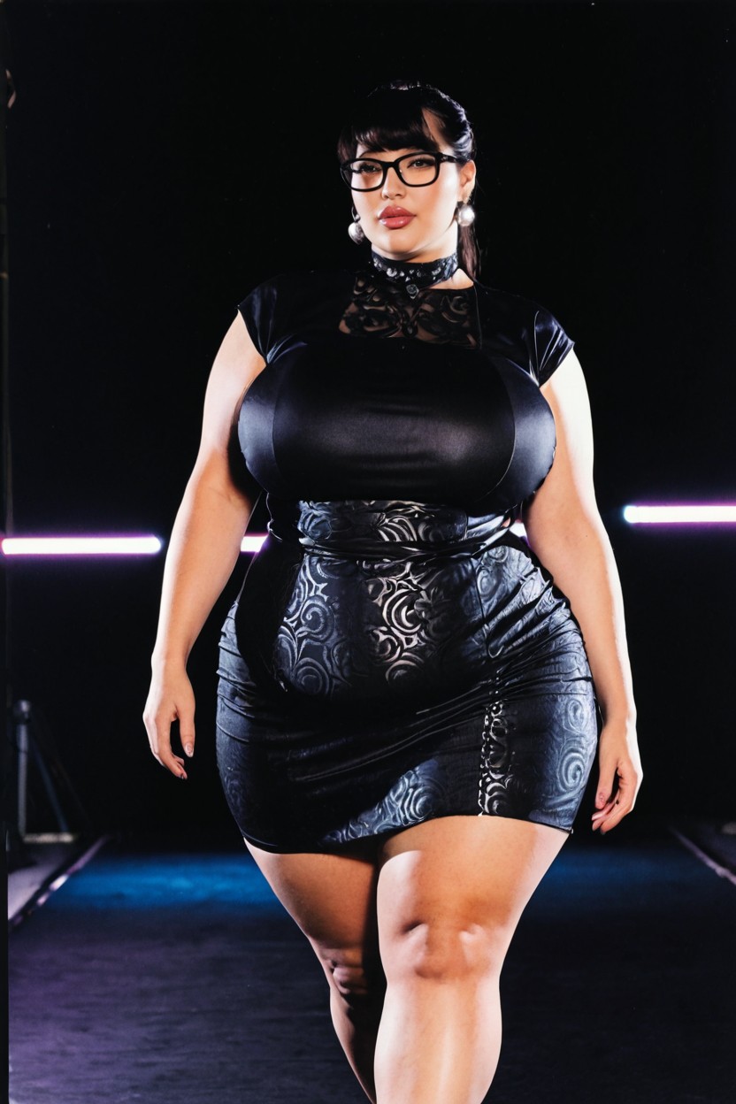 18+, Cinematic Fashion Photograph, Thick Glossy Lips Porno BBW IA