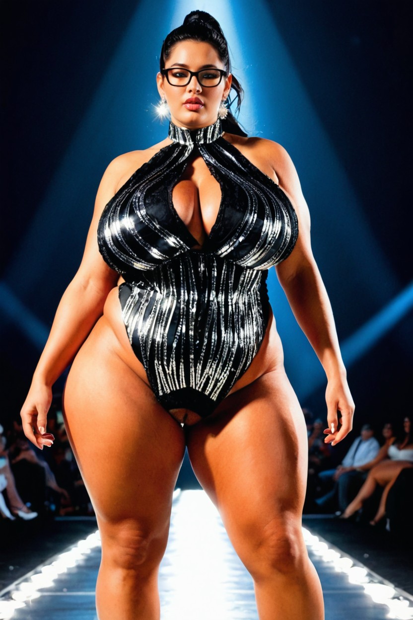 Japonés, Runway Show, Walking The Catwalk Porno BBW IA