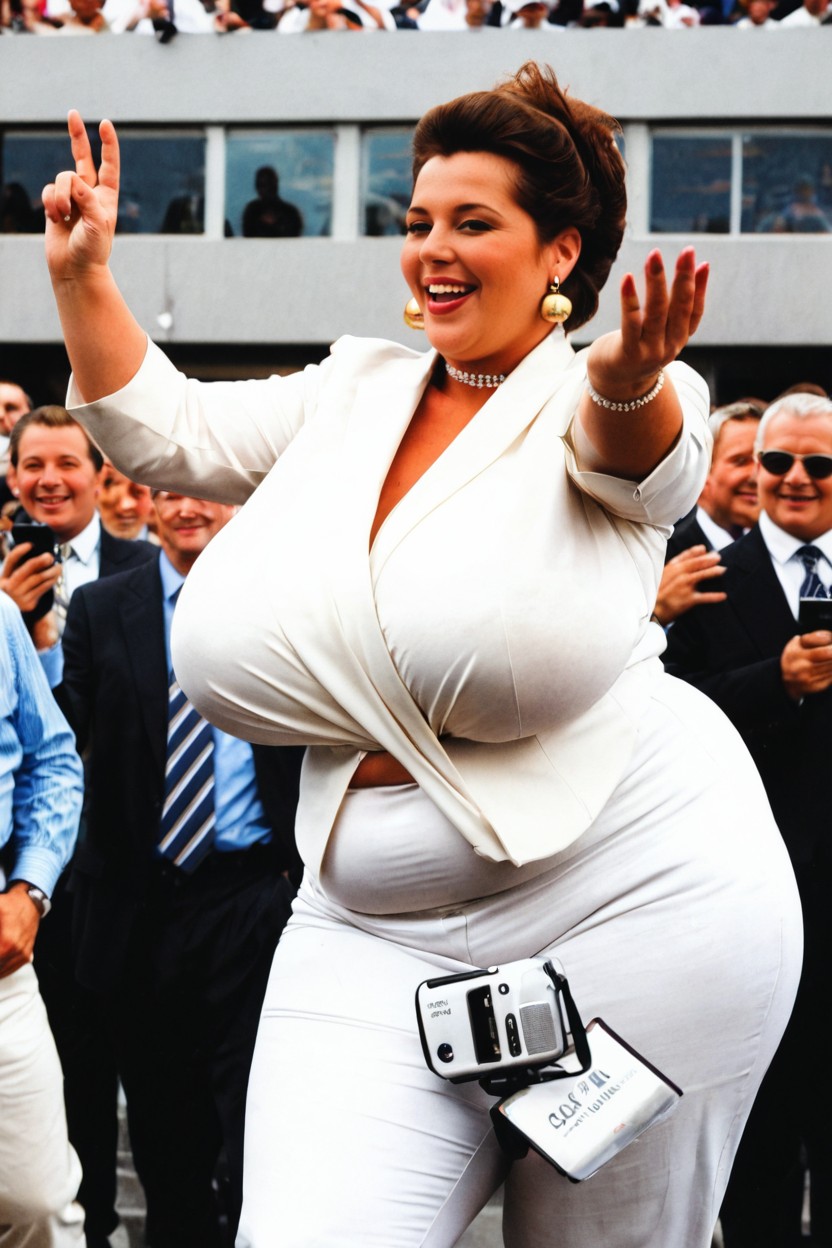 Front View, Dutch American Woman, Recording BBW AI Porn