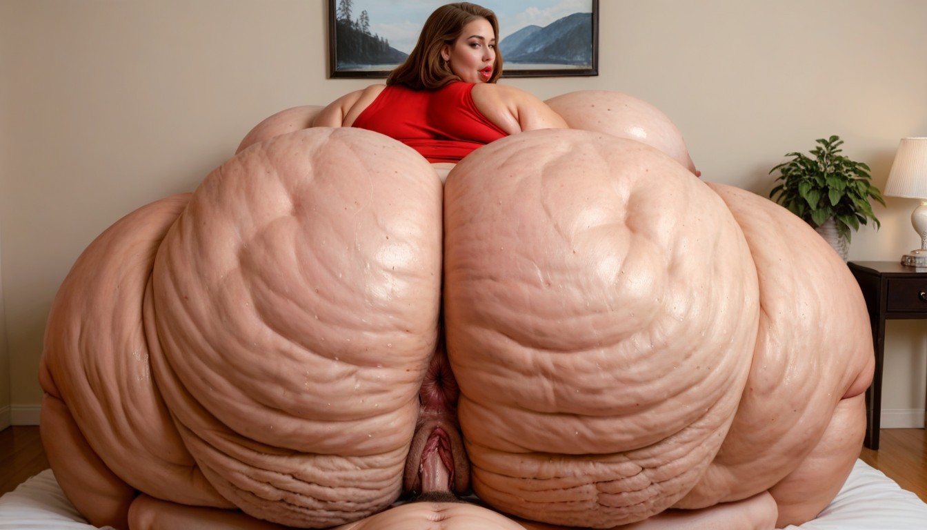 Hyper Gigantic Breasts, Bishoujomom Face, Photorealism BBW AI Porn