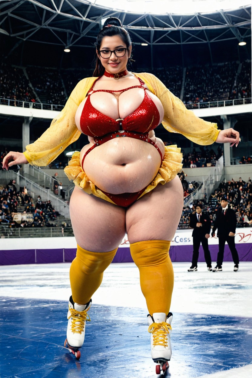 Chubby, Nipple Ring Chains, Exposed Hyper Hyper Gigantic Saggy Breasts Porno BBW IA