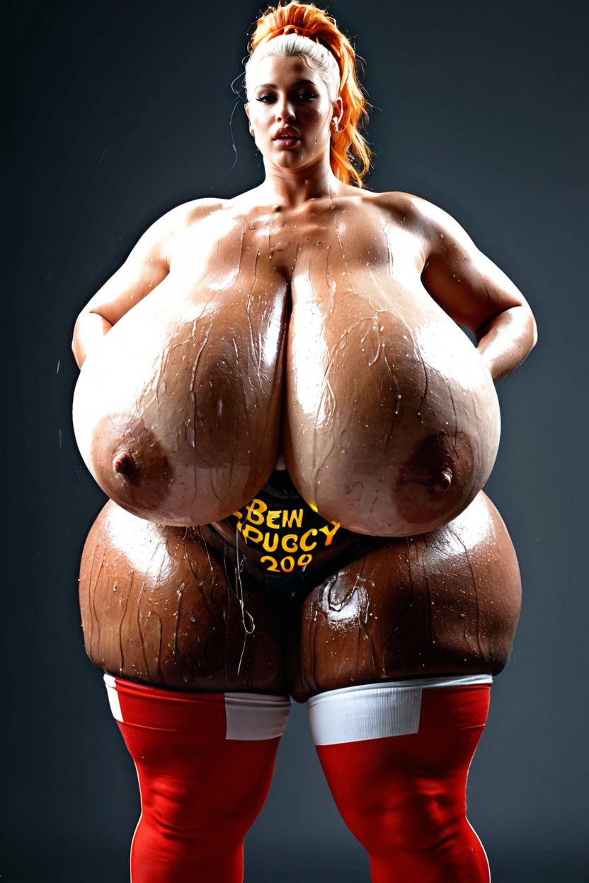 Hyper Huge Ass, Full Juicy Lips, Oily Skin BBW AI Porn