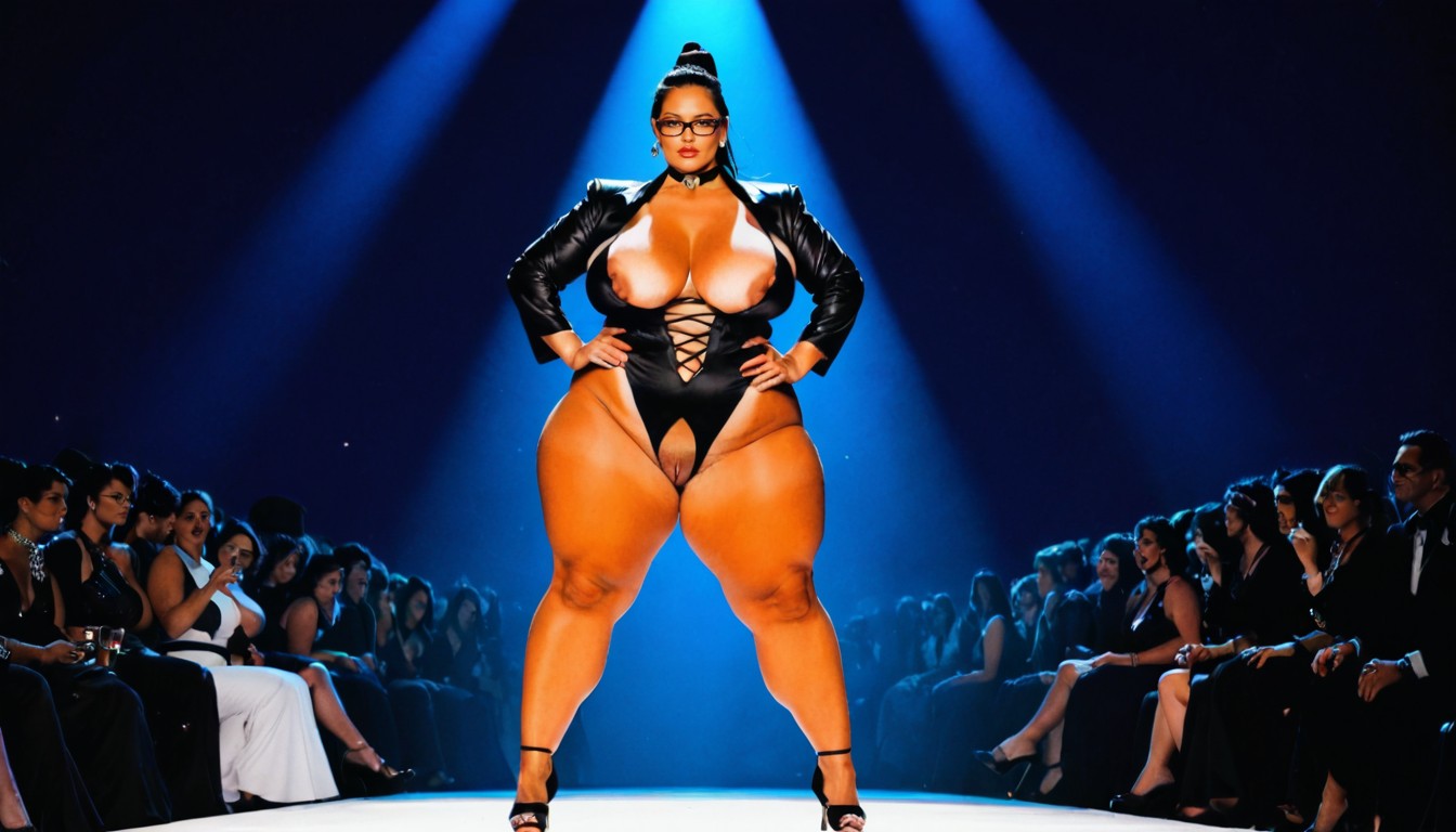 Fully Clothed, Plumper, Extremely Large Ass BBW AI Porn