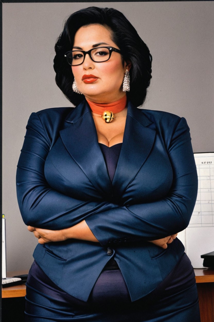 In Heat, Arms Crossed, Fully Clothed BBW AI Porn