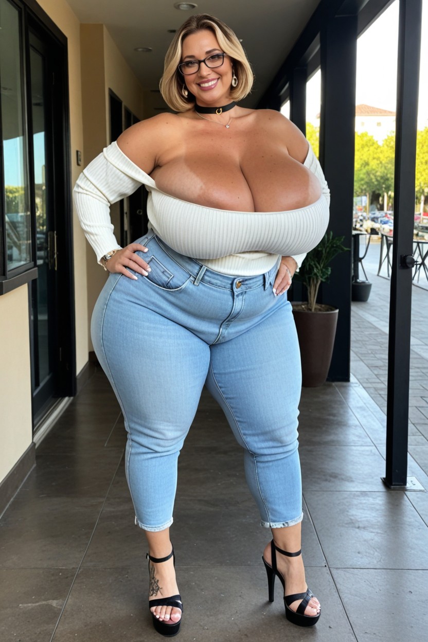 Thick Choker, Lunettes, Classy Woman Porno IA BBW