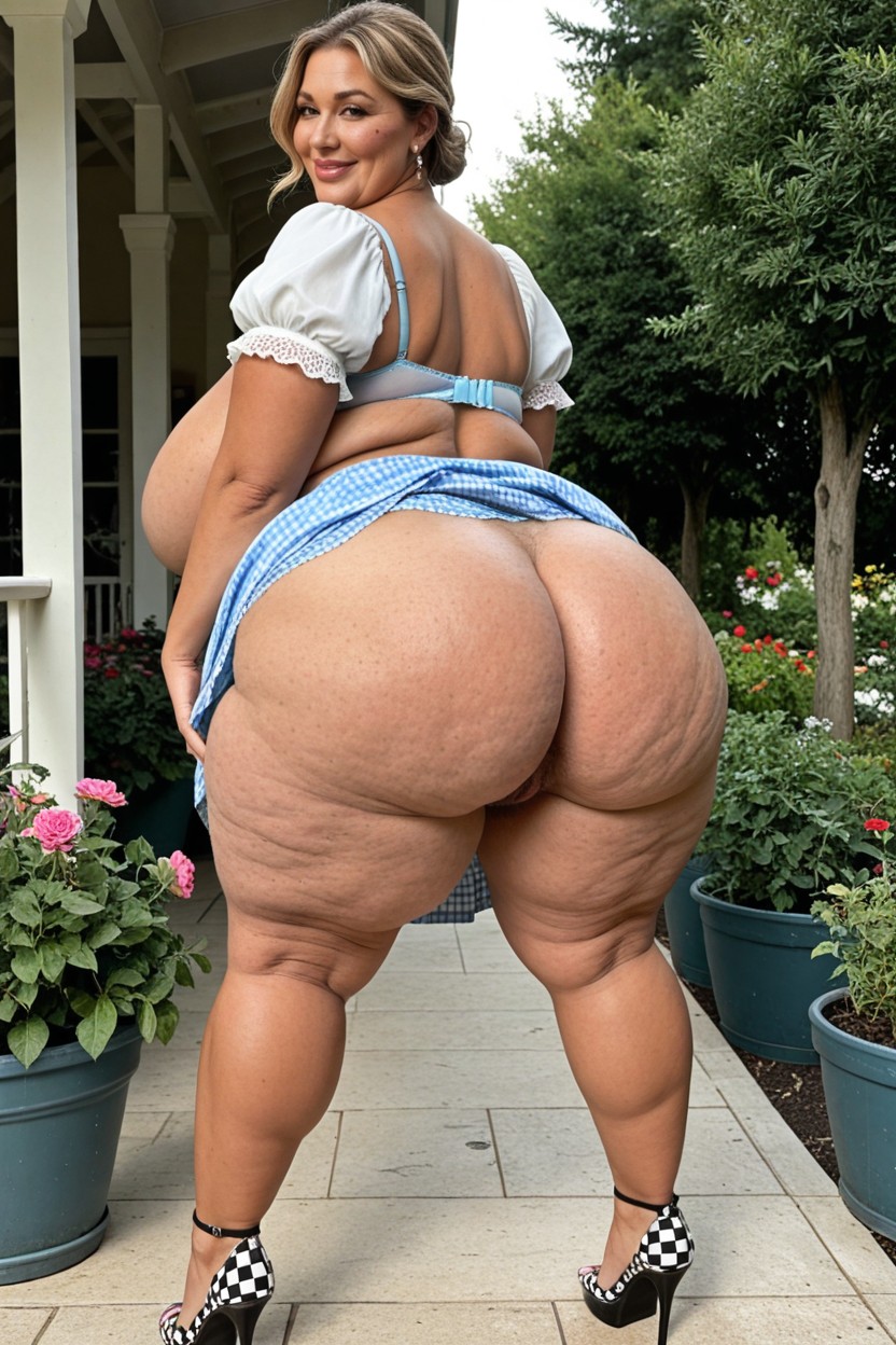 Large-breasted Woman, Strong Thighs, Big Butt BBW AIエロ