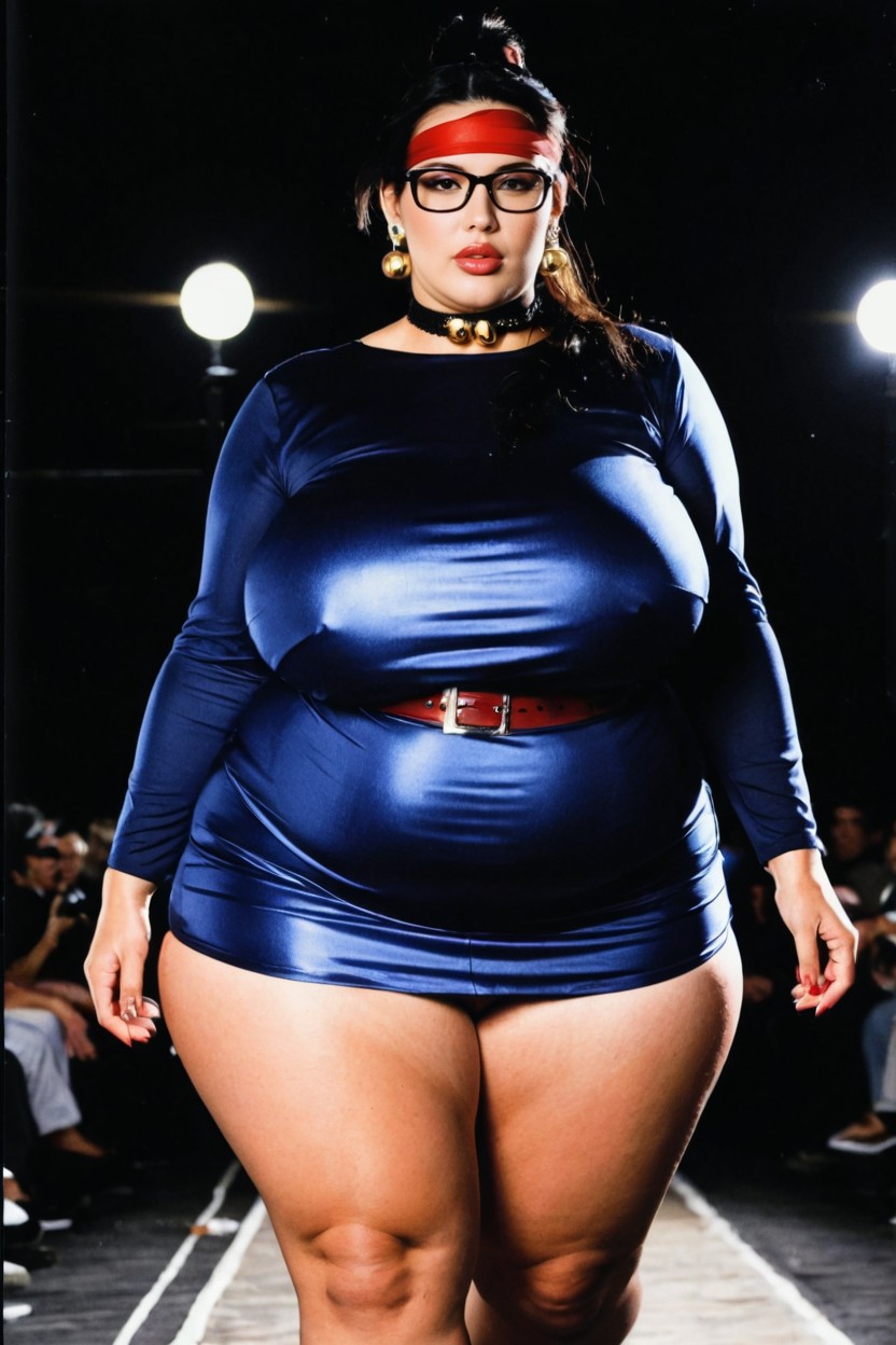 Choker With Bell, Female Bbw Fashion Model, Pussy Slit Porno BBW IA