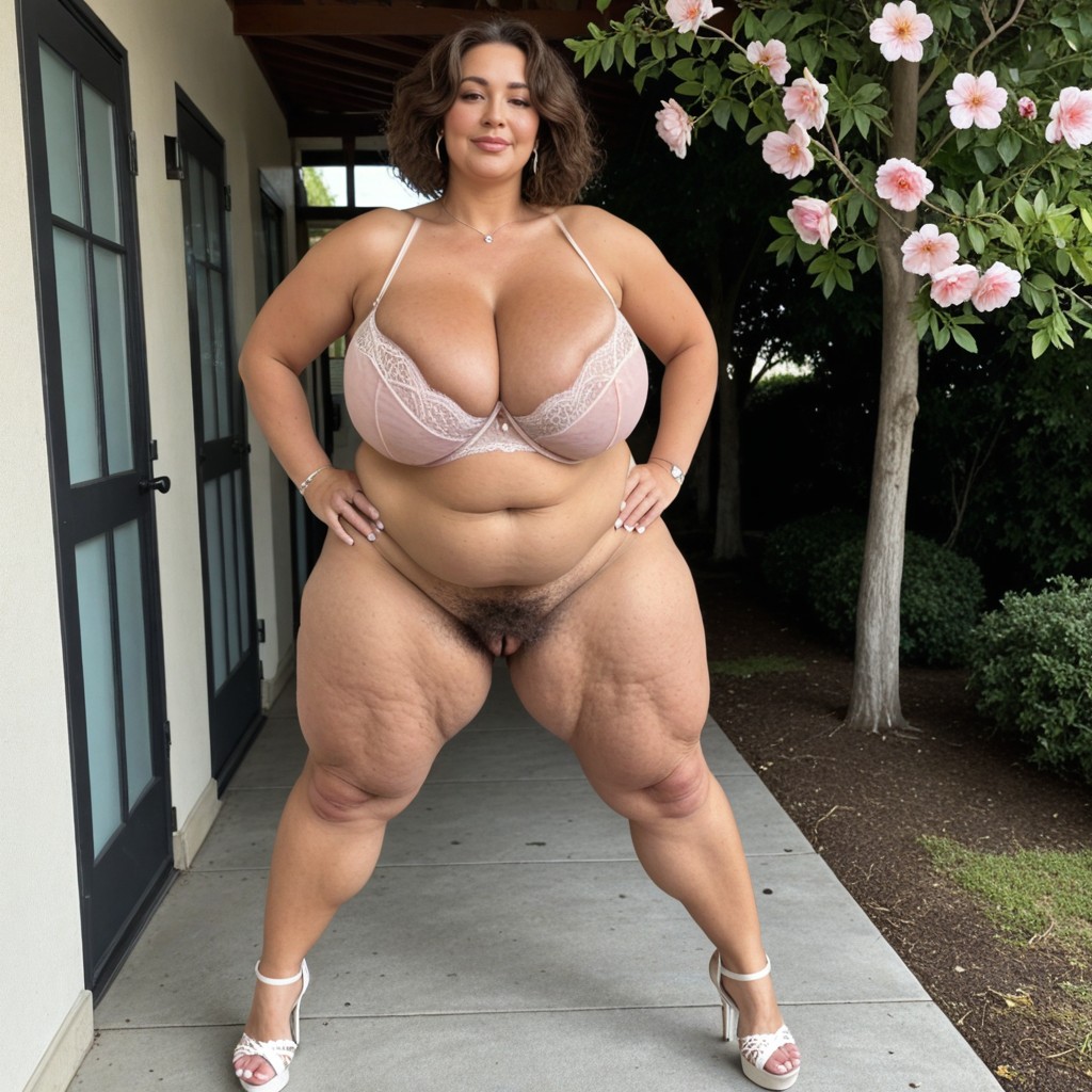 Sweating, S Salon Style, Gigantic Butt BBW AI Porn