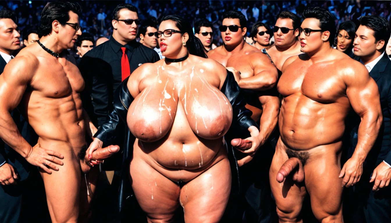 Sweat, Hyper Gigantic Natural Breasts, Chubby BBW AI Porn