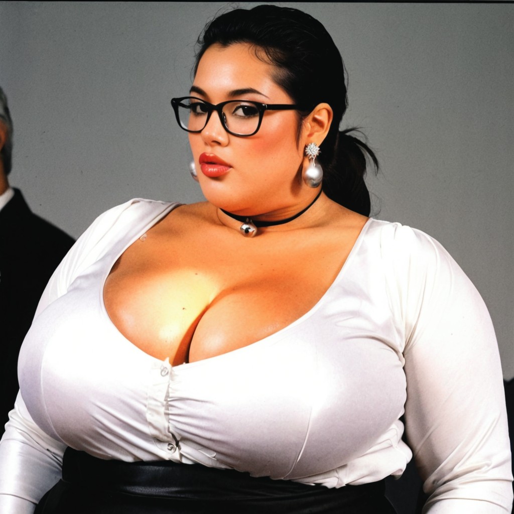 Large Lips, Chubby, Calm Expression BBW AI Porn