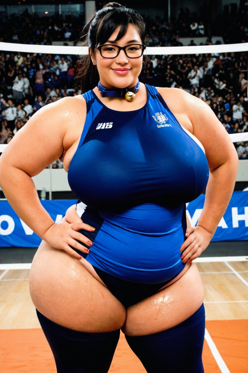 Full Face Blushing, Japanese Woman, Japonais Porno IA BBW