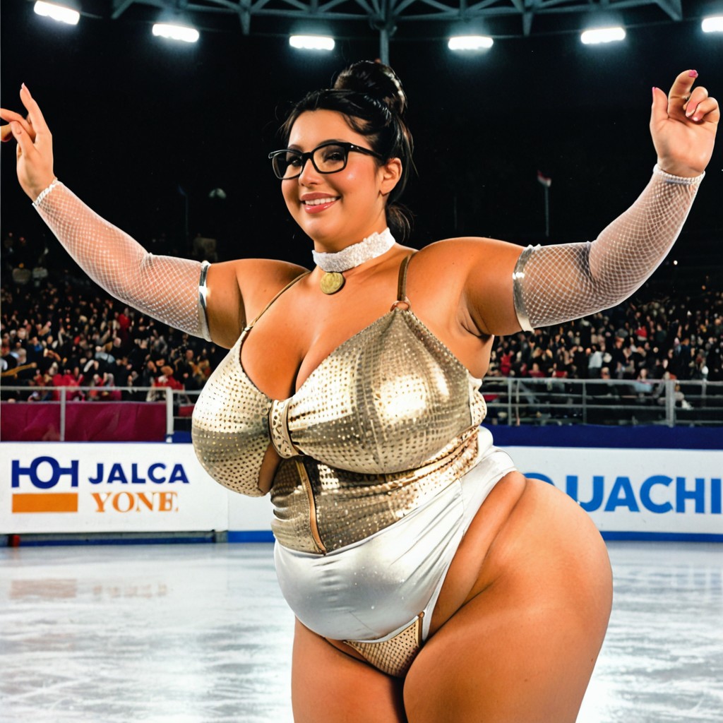 Chubby Face, Belly Harness, Japanese Woman BBW AI Porn