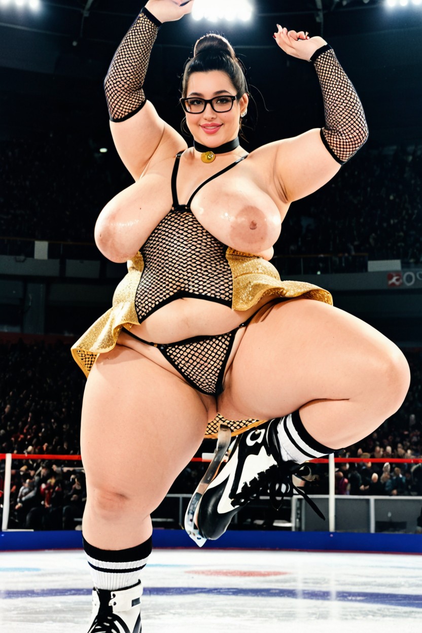 18+, Collar With Gold Medal, Extremely Large Ass BBW AI Porn