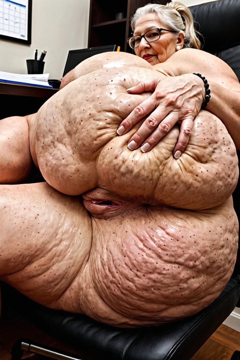 Sweaty, Volumetric, Stomach Bulge BBW AI Porn
