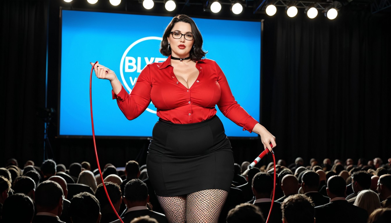 Open One Hand, Fully Clothed, Choker With Bell BBW AI 야짤