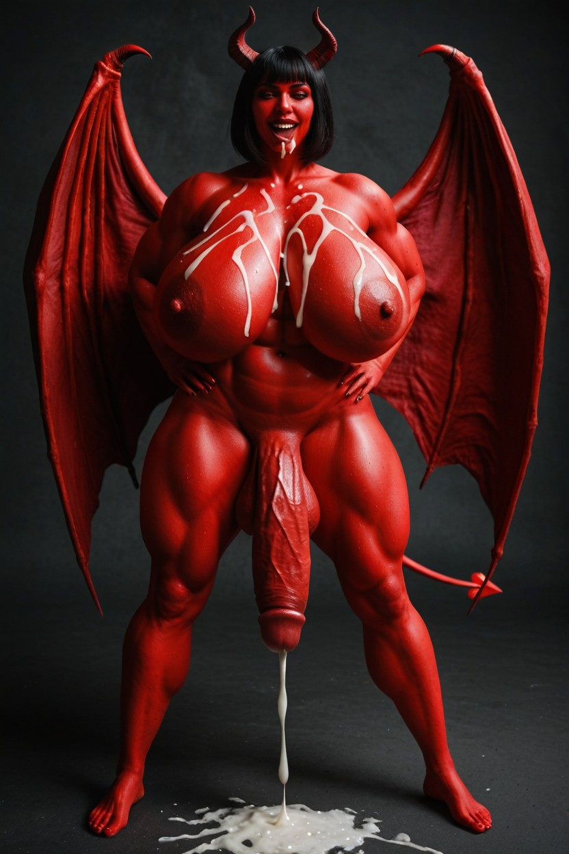 Huge Erected Cock, Flequillo, Futanari Porno BBW IA