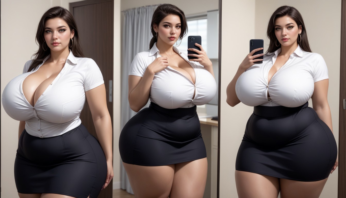 D Realistic Hentai, Thick Wide Hips, Cleavage BBW AI Porn