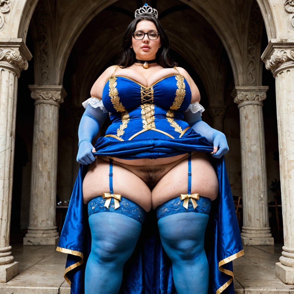 Long Elbow Gloves, Wearing Luxurious Decorations, Smooth Pale Skin Porno BBW IA